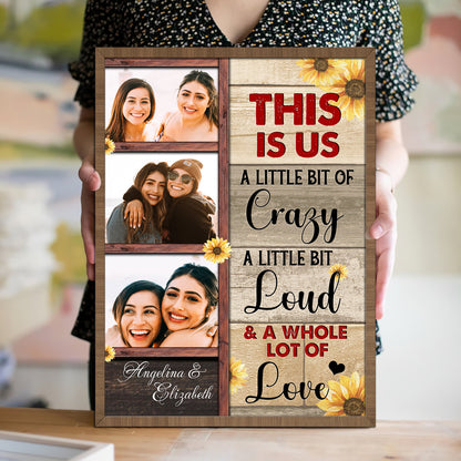 Best Friend This Is Us Sunflower Personalized Canvas Poster