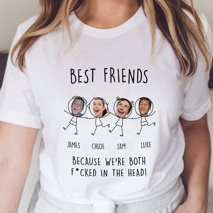 Best Friends Bestie F Head Funny Photo Personalized Shirt