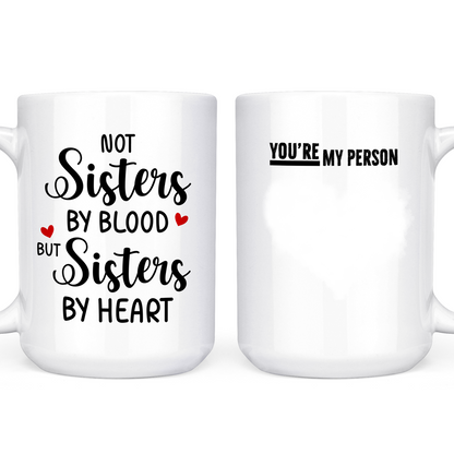 76677-Best Friends Bestie Sister By Heart Funny Personalized Mug H0