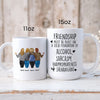 Best Friends Besties Alcohol Sarcasm Funny Friendship Personalized Mug