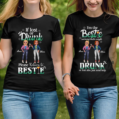 Best Friends Please Return To Bestie When Drunk Funny Personalized Shirt