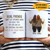 Best Friends Real Friends Don&#39;t Get Offended Funny Personalized Mug