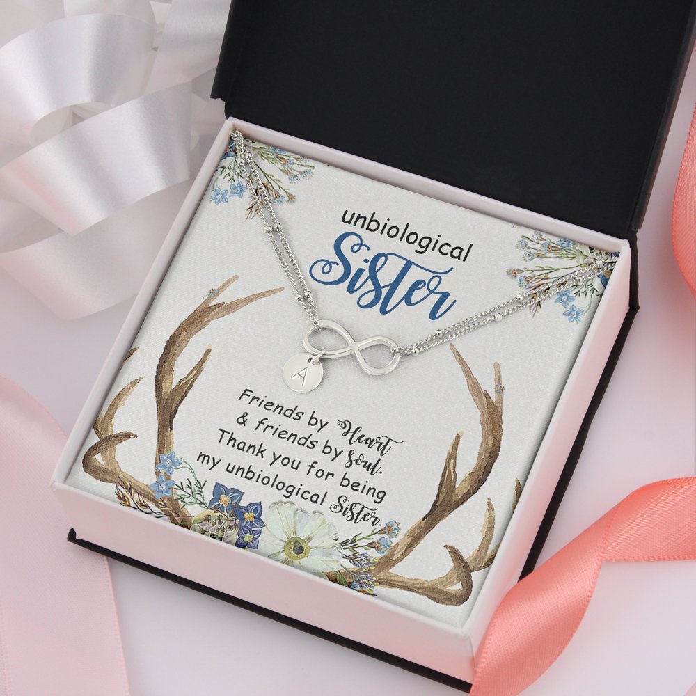 Gift For Unbiological Sister Best friend Bracelet With Charm Infinity Bracelets