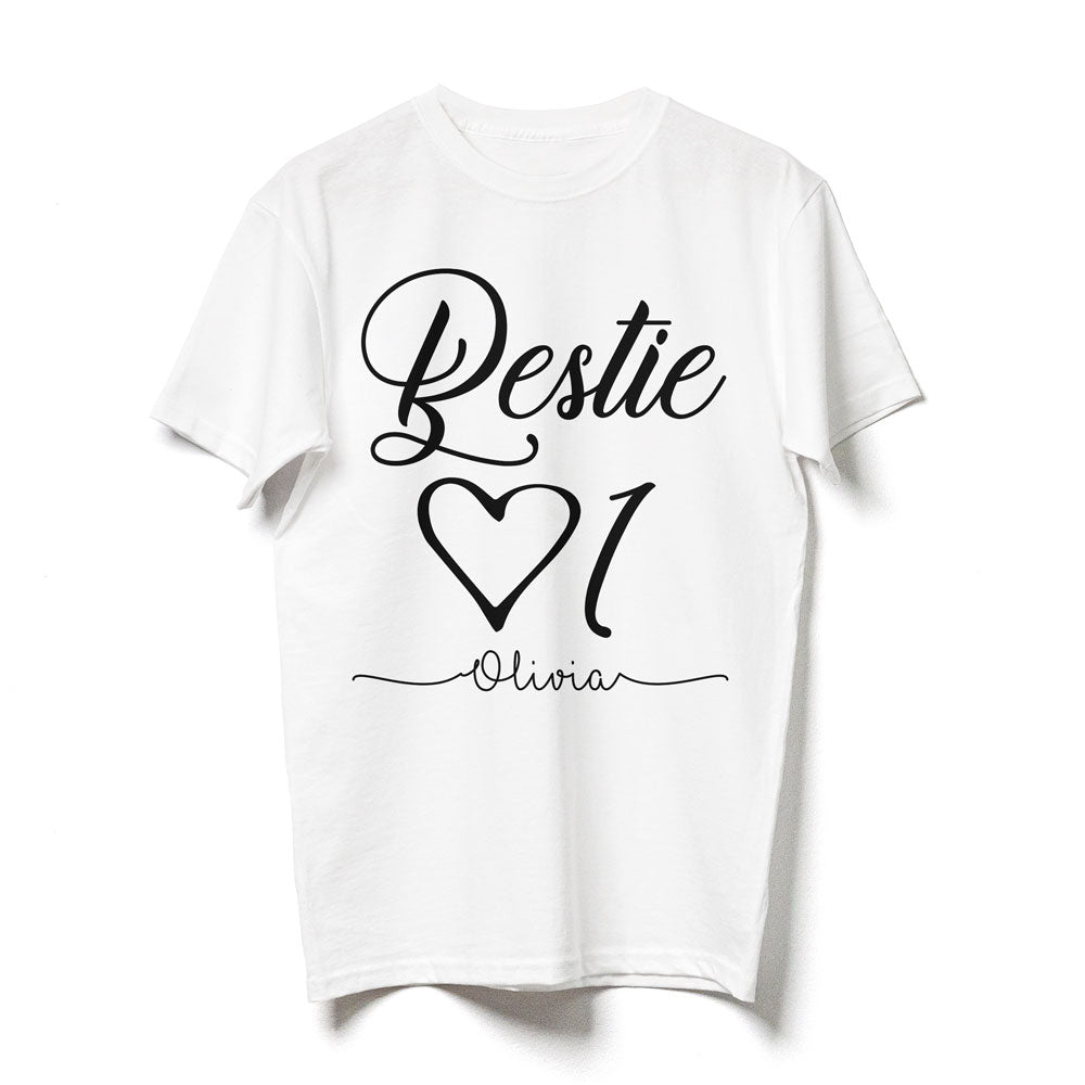 Bestie 01 Best Friend 02 BFF Personalized Matching Shirt