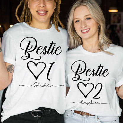 Bestie 01 Best Friend 02 BFF Personalized Matching Shirt