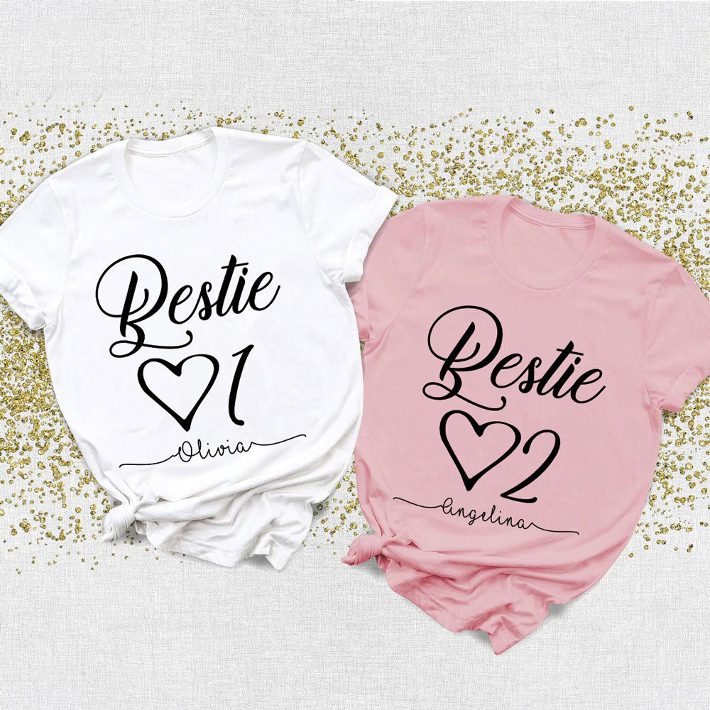 Bestie 01 Best Friend 02 BFF Personalized Matching Shirt