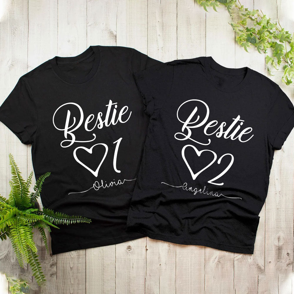 Bestie 01 Best Friend 02 BFF Personalized Matching Shirt