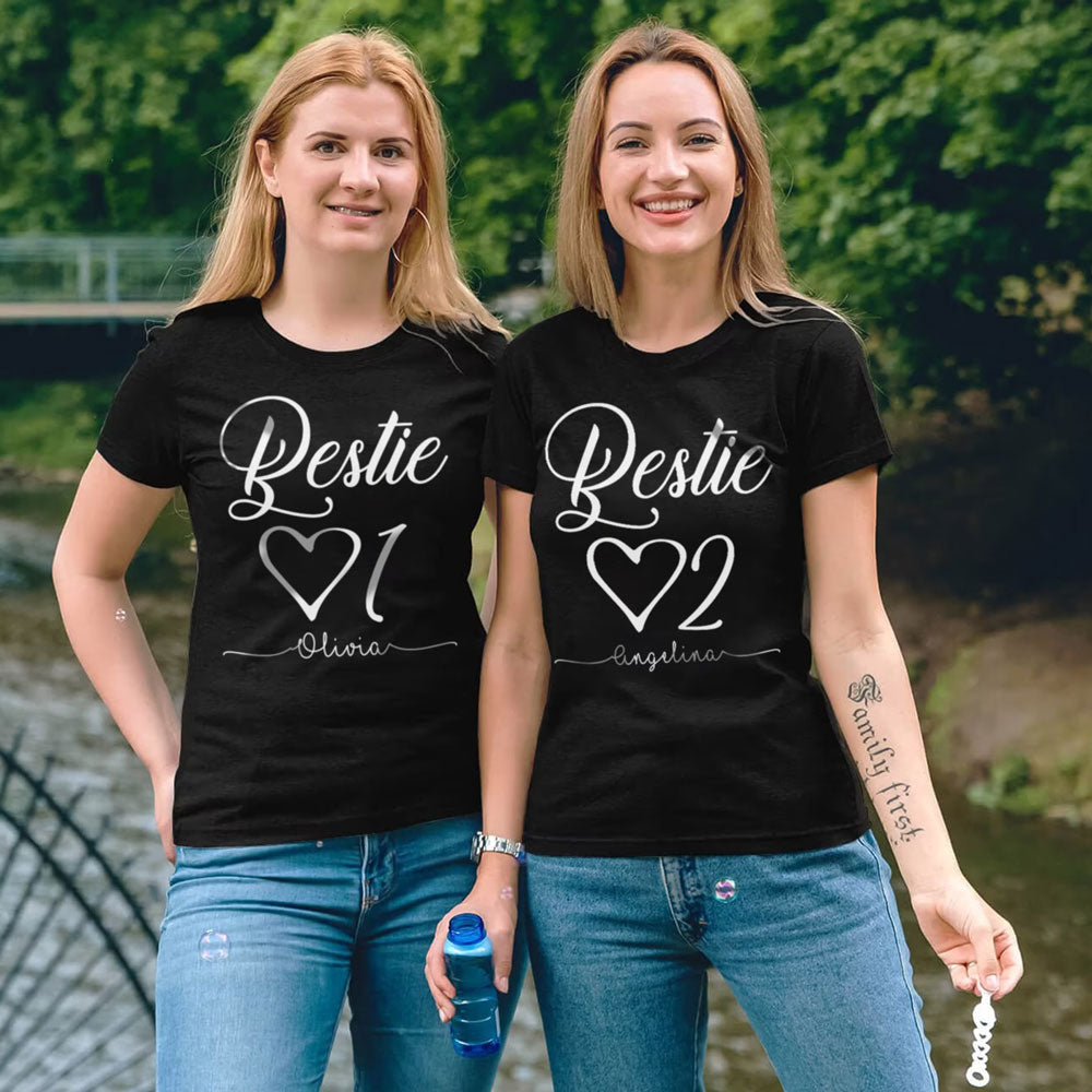 Bestie 01 Best Friend 02 BFF Personalized Matching Shirt
