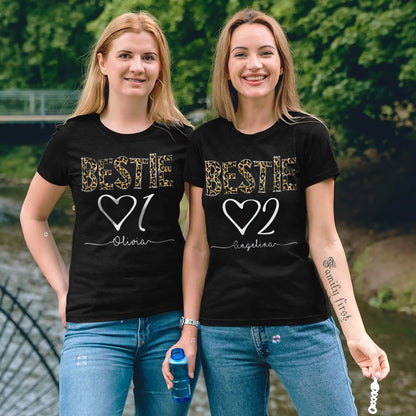 Bestie 01 Best Friend 02 BFF Personalized Matching Shirt