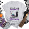 Black Cat Halloween Buttercup Witch Switch Spooky Shirt