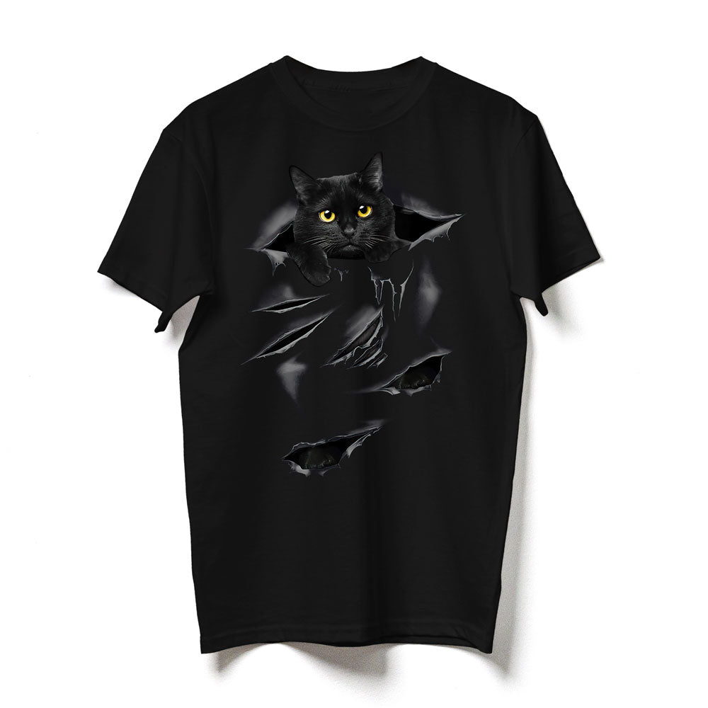 Black Cat Torn Unique Shirt