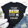 Personalized Gift For Dog Lover Drink Beer And Hang With My Dog Tshirt