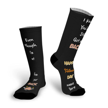 Bonus Dad Sack And Back Stepdad Personalized Socks