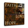 Faith hope love inspirational african american art print