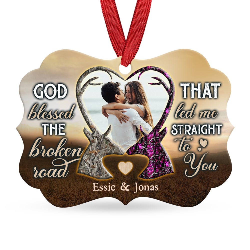 God Blessed Buck And Doe Ornament Personalized Gift For Couple