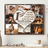 Couple 1st Wedding Anniversary Collage Heart Personalized Canvas