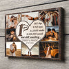 Couple 1st Wedding Anniversary Collage Heart Personalized Canvas