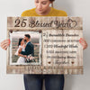 Couple 25 Years Wedding Anniversary Blessed Personalized Canvas