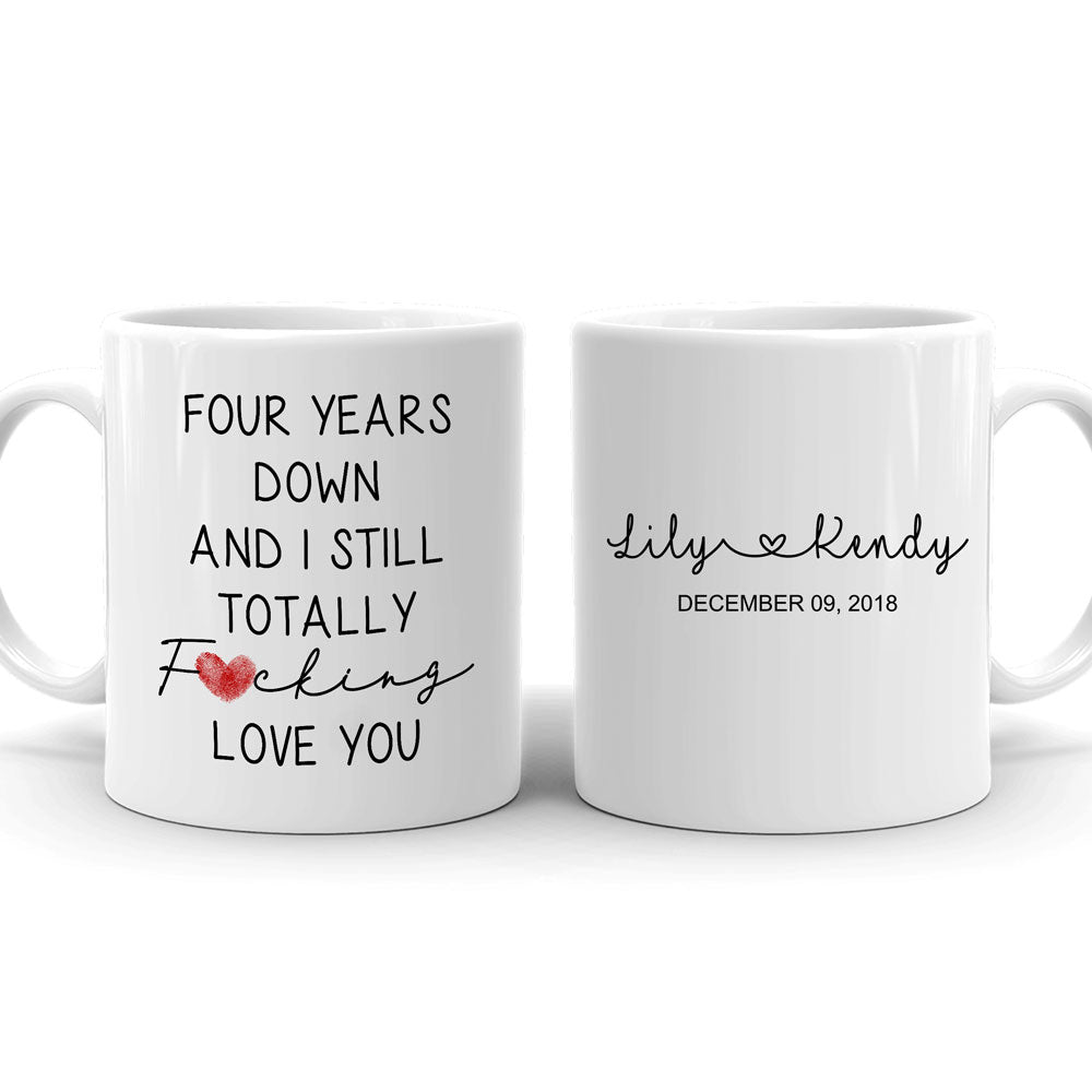 Unique His and Her Coffee Mugs for Anniversary, Love You to the