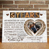 Couple 5 Years Wedding Anniversary Forever To Go Personalized Canvas