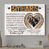 Couple 5 Years Wedding Anniversary Forever To Go Personalized Canvas