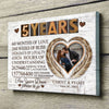 Couple 5 Years Wedding Anniversary Forever To Go Personalized Canvas