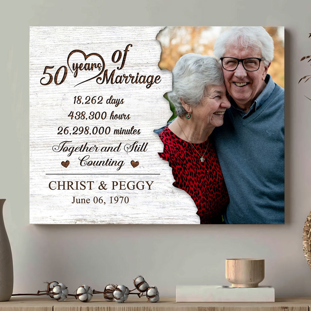 Amazon.com: 50th Anniversary Wedding Gifts for Couple 50 Years of Marriage  Gift for Parents Golden Marriage Anniversary Decorations Romantic Gifts for  Him Her Husband Wife Mom Dad Cutting Board Decorations: Home &