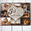 Couple 5th Wedding Anniversary Collage Heart Personalized Canvas