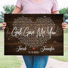 Couple Anniversary Photo Personalized Song Lyrics On Canvas