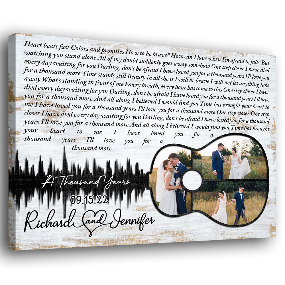 Couple Anniversary Song Lyrics Personalized Photo To Canvas