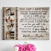 Couple Anniversary The Day I Met You Personalized Canvas