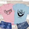 Couple Beauty And The Bread Anniversary Personalized Matching Shirt
