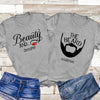 Couple Beauty And The Bread Anniversary Personalized Matching Shirt