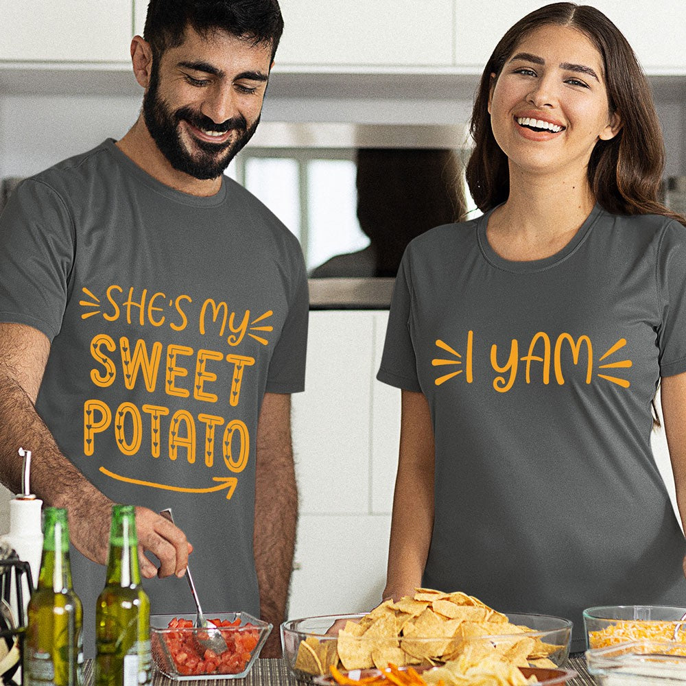 Couple gifts  Matching couple shirts she's my sweet potato i yam her and his tshirt
