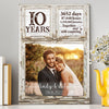 Couple Husband Wife 10th Wedding Anniversary Personalized Canvas