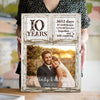 Couple Husband Wife 10th Wedding Anniversary Personalized Canvas