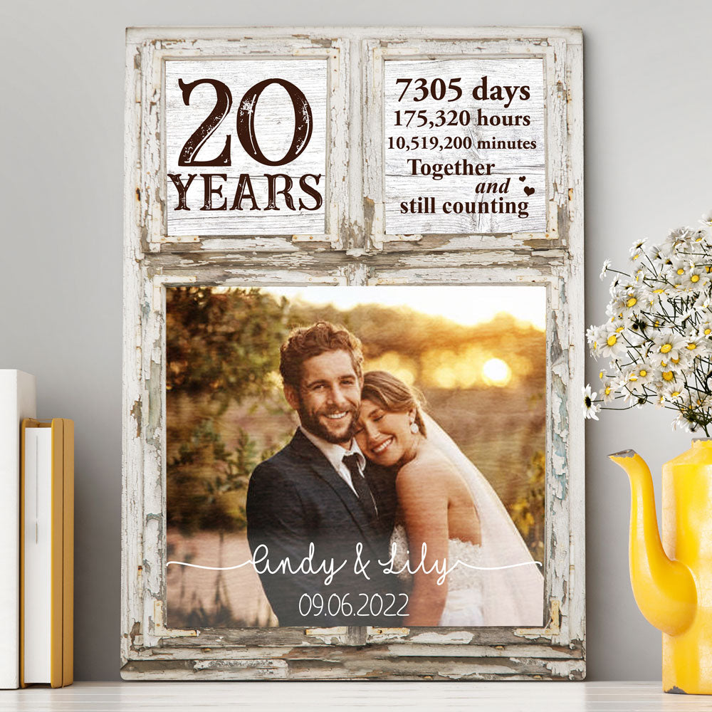 1st 1 Year Wedding Anniversary Love Wife Husband Personalized Canvas -  Vista Stars - Personalized gifts for the loved ones