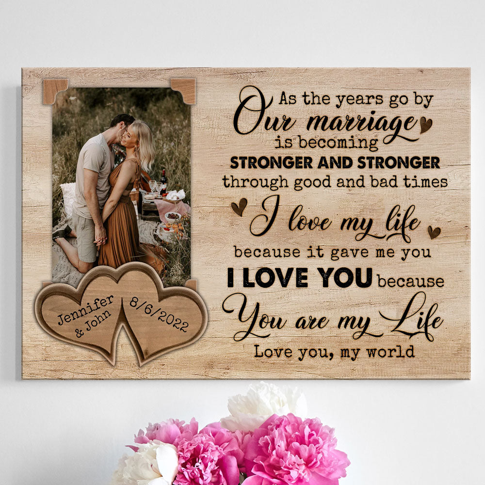 Couple Husband Wife My Life Anniversary Personalized Canvas