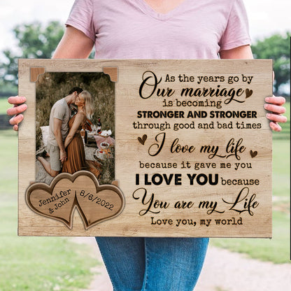 Couple Husband Wife My Life Anniversary Personalized Canvas