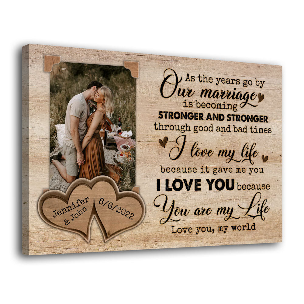 Couple Husband Wife My Life Anniversary Personalized Canvas