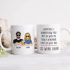 Couple Husband Wife Put Up With You Funny Anniversary Personalized Mug