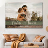 62837-Personalized Picture Canvas Couple Wall Art Home Decor Gift For Him For Her H2