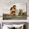 62831-Personalized Picture Canvas Couple Wall Art Home Decor Gift For Him For Her H0