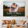 62836-Personalized Picture Canvas Couple Wall Art Home Decor Gift For Him For Her H1