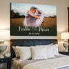 62833-Personalized Picture Canvas Couple Wall Art Home Decor Gift For Him For Her H0