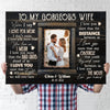 Couple My Gorgeous Wife Wedding Anniversary Personalized Canvas