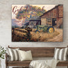 Personalized Country House And Tractor Broken Road Canvas