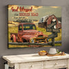 God Blessed The Broken Road Canvas Personalized Anniversary Gifts For Farmer Couple