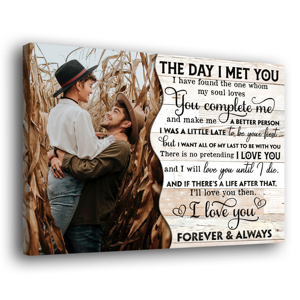 Couple Wedding Anniversary The Day I Met You Personalized Canvas