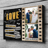 Couple Wife Husband Best Day Anniversary Personalized Canvas